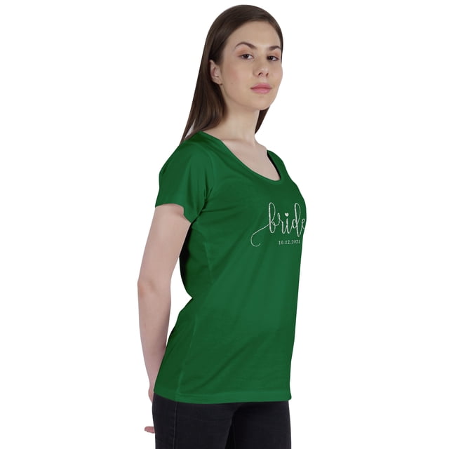Inkdotpot Personalized Womens Tshirt Top BrideWeddingAnnouncement Shirt-65