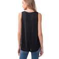 thumbnail image 3 of URBAN DAIZY Women's Casual Sleeveless Top Scoop Neck Round Hem Loose Fit Flowy Tunic Basic Tank T Shirt UD02_T21074 Black 2X, 3 of 6