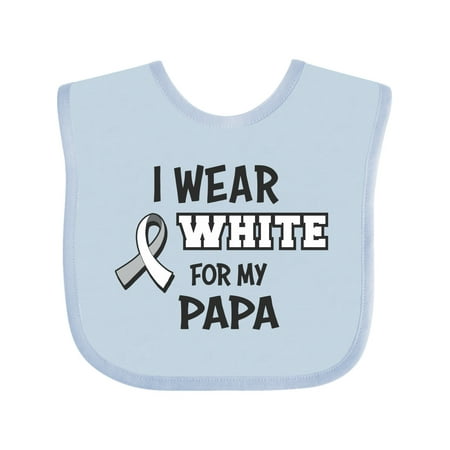

Inktastic I Wear White for My Papa Gift Baby Boy or Baby Girl Bib
