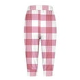 thumbnail image 6 of QATAINLAV Plaid Capri Pants for Women Casual Drawstring Knee Length Sweatpants High Waisted Yoga Joggers Short Pants with Pockets Pink XXL, 6 of 7