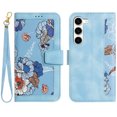 thumbnail image 1 of Compatible with Samsung Galaxy S23 5G Vintage Flower Wallet Case Magnetic Closure Cover with Card Slots, 1 of 5