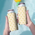 thumbnail image 3 of 2 Pcak Sleeves Beer Cooler Bags Insulated Collapsible Can Sleeves Pineapple Fruits Plaid Soda Beer Can Covers for Energy Drink & Beer, 3 of 4