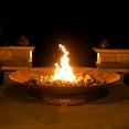 thumbnail image 2 of Asia 72 Inch Liquid Propane Fire Pit Bowl Outdoor Patio Furniture Steel Firepit Iron Oxide Finish Includes Brass Burner Electronic Ignition 50lbs Lava Rock Flex Line Kit Plate and Heat Shield, 2 of 4