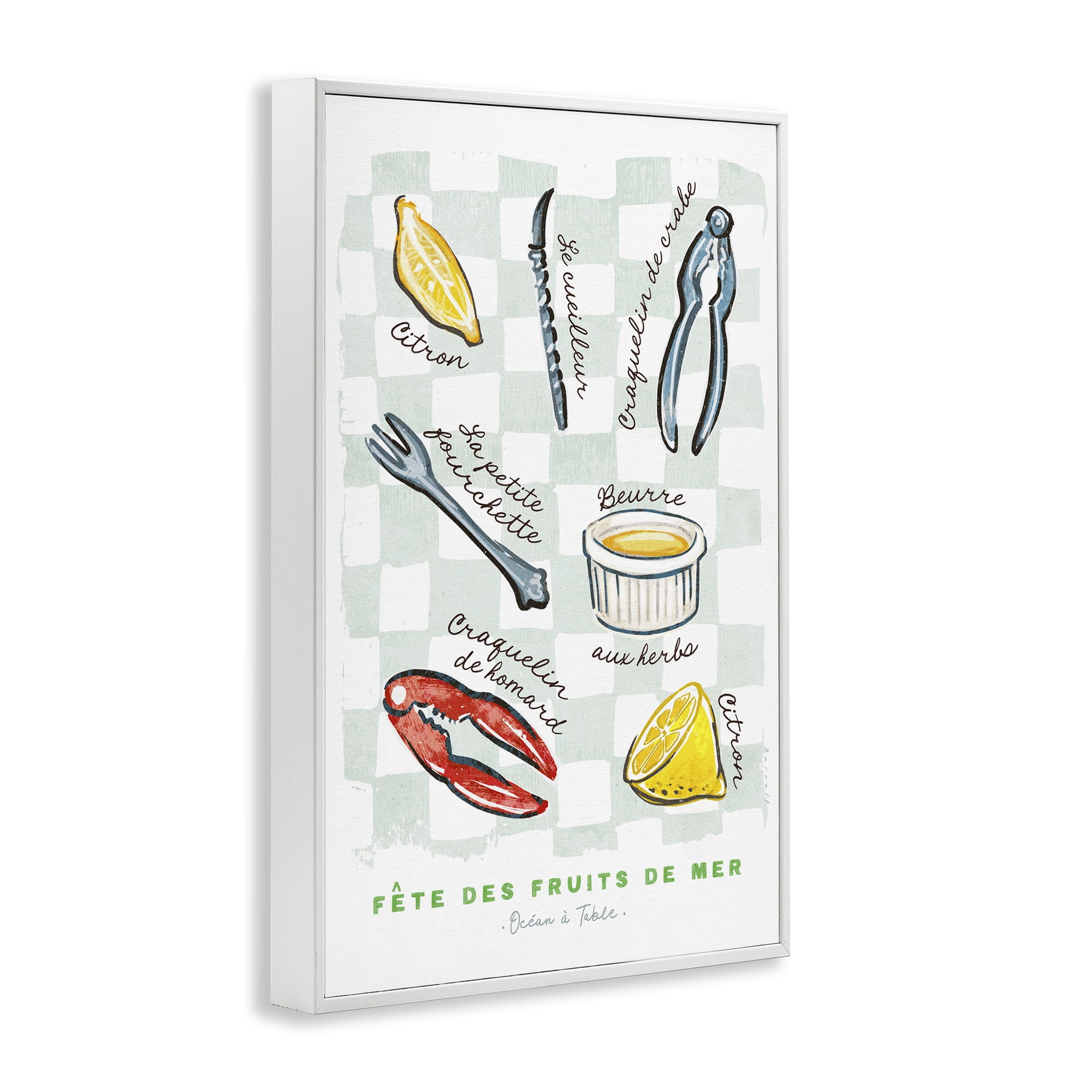 Stupell Industries Modern French Bistro White Framed Giclee Art, design by Chad Barrett