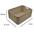 thumbnail image 4 of Paquete De 2 Cajas Organizadoras Duras Tipo Rattan Beige, 4 of 5