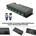 thumbnail image 5 of 24 Channel DMX 512 Decoder RGBW PWM Dimmer Driver LED Strip Light Controller, 5 of 12