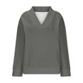 thumbnail image 5 of tarylea Oversized Tops for Women V Neck Ribbed Knitted Pullover Long Sleeve Solid Color Tops Casual Loose Shirts, 5 of 5