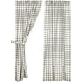 thumbnail image 2 of VHC Brands Panneau de Rideau Court à Carreaux Blancs Style Ferme, 63x36, Gris, 2 of 5