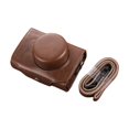 thumbnail image 2 of Camera Bag Camera Capacitación de transporte práctico Uso de viaje con bolsas de bolsa de cuerpo cruzado compacta para series de -m con lente de 22 mm color de café, 2 of 9