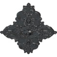 thumbnail image 3 of 67 1/4"W x 43 3/8"H x 4"ID x 2"P Melchor Diamond Ceiling Medallion (Fits Canopies up to 4"), Hand-Painted Pewter, 3 of 5