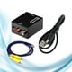 thumbnail image 3 of Convertidor de audio digital a analógico, conmutador de audio, conmutador AV óptico a RCA, caja selectora, convertidor de audio coaxial Toslink (negro), 3 of 8