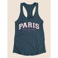 thumbnail image 3 of Paris Dream City Racerback Tank Women -Image by Shutterstock, Female Medium, 3 of 4