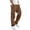 y937_Coffee, variant on Jovrlynd Cargo Pants Men Drawstring Stretch Loose Fit Elastic Waist Outdoor Hiking Pants Fashion Cotton Work Pants Khaki L
