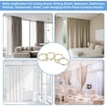 thumbnail image 6 of 48 Pack Curtain Rings with Eyelets, 1.5 Inch I D Metal Drapery Ring for Pinch Pleat Curtains, Drape Ring, Fits Up to 1.2 in Rod (Gold), 6 of 6