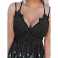 thumbnail image 4 of DYMADE Women Lace Panel Printed V-neck Adjustable Strap Vest, 4 of 4