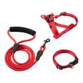 thumbnail image 1 of Correa para perro con asa acolchada, cuerda de nailon para escalada de montaña con collar de arnés, correa resistente de 1,2 m para perros para paseos al aire libre y entrenamiento., 1 of 7