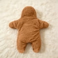 thumbnail image 4 of Baby Starfish Onesie, Thick Imitation Fleece Starfish Newborn Romper, Infant Footie Jumpsuit Winter Warm Outfits, 4 of 9