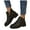 Black, variant on Chenyee Women's Slip On Combat Boots Fashion Lug Sole Chunky Heel Elastic Ankle Chelsea Booties