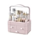 thumbnail image 4 of Estuche organizador de cosméticos, joyero, a prueba de polvo, transparente Rosa, 4 of 7