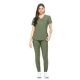thumbnail image 4 of Scrubs for Women Set Ultra Stretch Form Fitting Womens Scrub Set (Olive, Small), 4 of 8