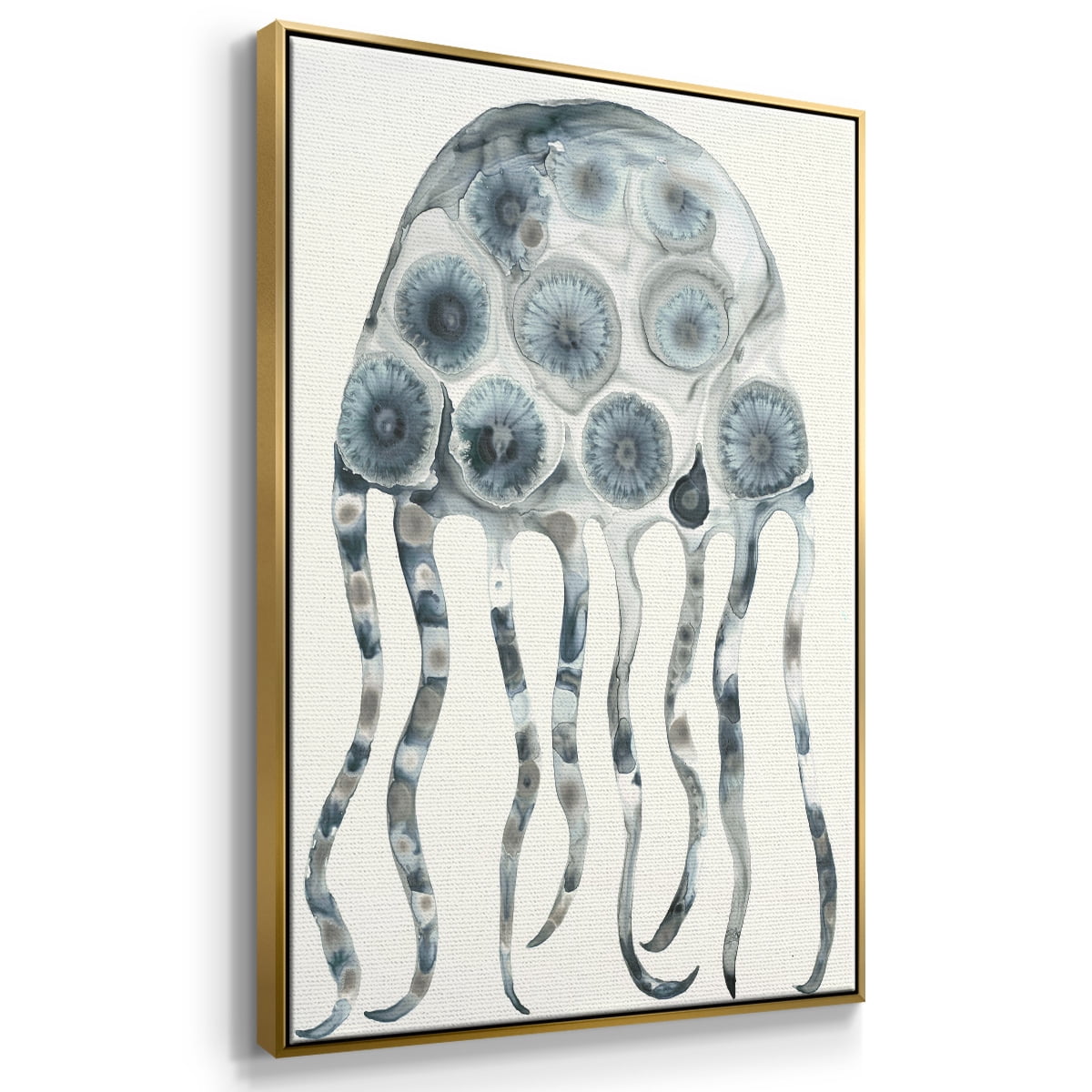 Silver Jelly Framed Premium Gallery Wrapped Canvas - Ready to Hang - 17 x 25 - Gold Floating Frame