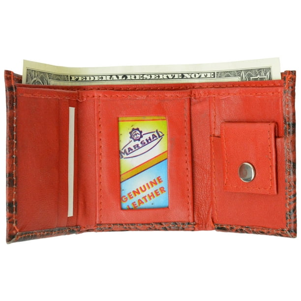 menswallet Leather Children Trifold Wallet Kids Aliigator Print 71825