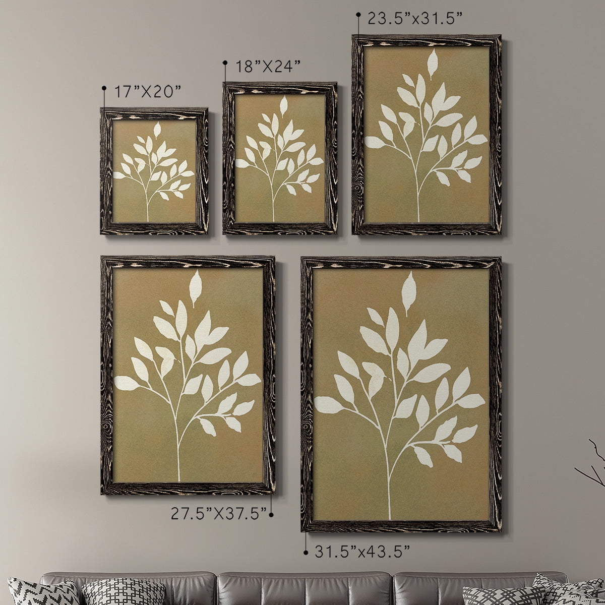 Honey Botanical I - Premium Framed Canvas 2 Piece Set - Ready to Hang