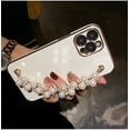 thumbnail image 6 of Electroplating with Beads Bracelet Creative Phone Case, Full Cover Lens, Anti-Drop, for iPhone 15 14 13 12 11 Pro Max Mini XS XR X 7 8 6 SE 2020 2022 Phone Case (Pink,iPhone 8 Plus), 6 of 8