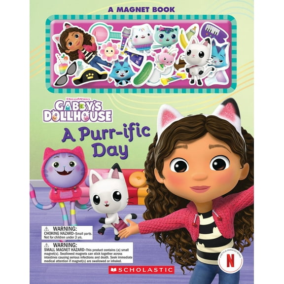 A Purr-Ific Day (Gabby's Dollhouse Magnet Book) (Hardcover)
