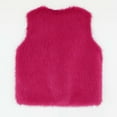 thumbnail image 7 of Sexlip Women Faux Fur Waistcoat Fashion Winter Fuzzy Sleeveless Open Front Outwear Gilet Casual Short Vest Jacket Coat Pink L, 7 of 7