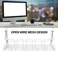 thumbnail image 3 of Under Desk Cable Management Tray, 15.9 in Steel Desk Cable Organizers, Wire Management Tray Cable Management Rack Strong Load Bearing for Office Worktop, 3 of 7