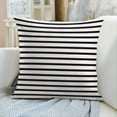 thumbnail image 3 of Set of 2 Throw Pillow Cover Colorful Garden Black and White Stripes Modern Decorative Pillow Case Home Decor Square 18 x 18 Inch Pillowcase, 3 of 6