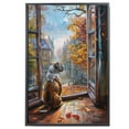 thumbnail image 2 of Dog Canvas Print Funny Sloughi Dog Painting Poster Vintage Wall Art Starry Night Artwork Picture for Bedroom Decor, 2 of 6