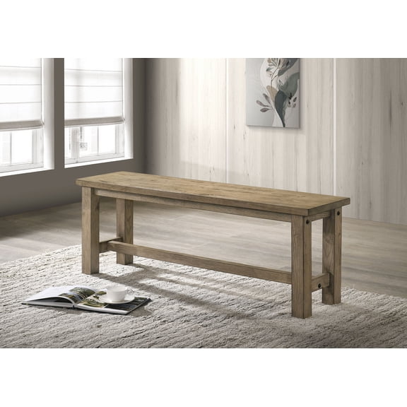 Cardova 51-inch Solid Wood Dining Bench Vineyard Oak