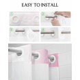 thumbnail image 5 of No Hook Shower Curtain with Snap in Liner, Pink and White Gradient Hotel Shower Curtains for Bathroom, Washable Shower Curtain Liner Set with Mesh Top Window, 72”x78”, 5 of 6