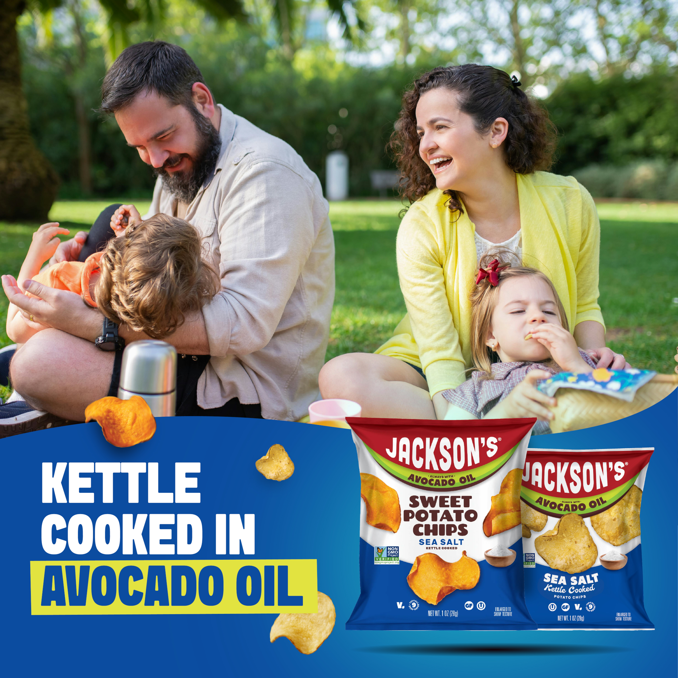 Jackson's Sea Salt Chip Duo pack, Avocado Oil, 20 Count