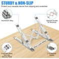 thumbnail image 5 of LNKOO Computer Stand for Laptop, 7 Angles Adjustable Portable Laptop Stand for Desk, Folding Ergonomic Laptop Holder, Aluminum Ventilated Notebook Stand for All 9-17" Laptops & Tablets, 5 of 7