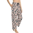 thumbnail image 2 of Naloa Daisies Flowers Print Women’s Ultra-Soft Comfy Pajama Lounge Pants with Pockets & Drawstring, 2 of 8