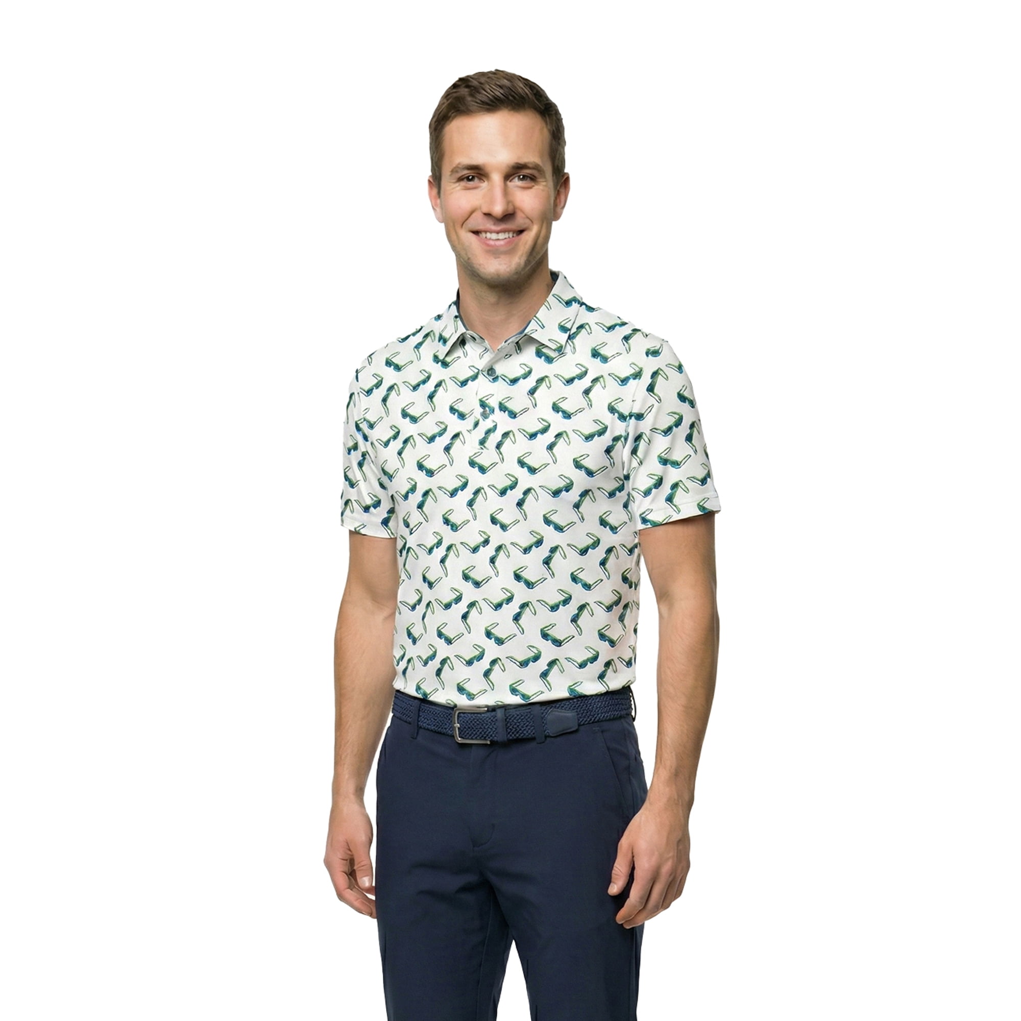 Birdie Bound Men's and Big & Tall Glasses Print Top, Sizes XS-4XLT