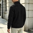 thumbnail image 6 of Men's Relaxed Fit Zip Up Jacket Lapel Collar Smooth Textured Coat with Pockets Fully Lined Casual Spring Fall Outfits Outerwear, 6 of 7