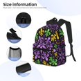 thumbnail image 3 of Pofeuu Mardi Gras5 Print Laptop Backpack Travel Canvas Backpack for School Lightweight and Comfortable Backpack College Backpack Schoolbag, 3 of 6