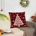 thumbnail image 4 of Christmas Pillow Covers 20x20 Set of 4 Red Green Xmas Decorative Throw Pillows Christmas Tree Deer Santa Pillow Cases Home Outdoor Sofa Couch Cushion Covers for Christmas Decorations (20 by 20), 4 of 5