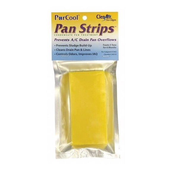 Nu-Calgon Condensate Pan Treatment,Solid,Yellow 61042