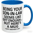 thumbnail image 2 of Outdor Funny ’s Day Coffee Mug From Humorous Sarcastic Quote Ceramic Cup Two Tone Red And White Mug Unique For In Law For Birthday Holiday And Occasions, 2 of 5