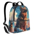 thumbnail image 2 of Lsque Colorful Cloud Shepherd Dog Pattern Backpack – School Travel Canvas Daypack with Ergonomic Padded Straps, Multiple Compartments & Leather Handle, 2 of 5