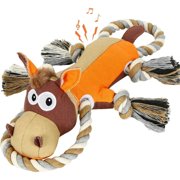 Juguetes para perros grandes | Durable Peluches de Peluche para Perros Juguete para Perros de Raza Tira y afloja Juguetes para Perros para Mantenerlos Ocupados,Orange