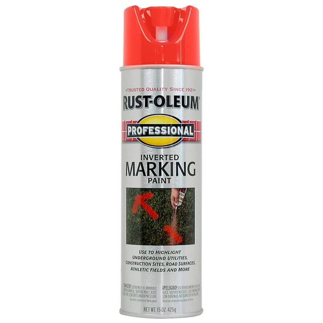 Pintura en aerosol Rust-Oleum 425 g rojo anaranjado fluorescente