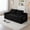 Black, variant on Memory Foam Cloud Loveseat Sofa, 2 in 1 Convertible Pull-Out Couch Bed, No Assembly Corduroy Floor Lounge Sofa with Storage Pockets for Apartment Office Living Room, Grey