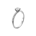 thumbnail image 3 of 6.00MM D-F VS Moissanite Engagement Ring With Diamonds (0.68 ct Moissanite Weight, 0.89 ctw dew) Round Shape 14K Gold, 3 of 3