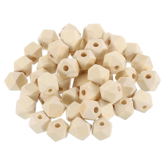 200 Pack Geometric Wood Beads, 10mm/0.39inch Natural Color Loose Spacer Beads